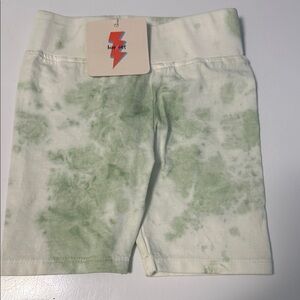 Kids Light Green Tie-Dye Shorts